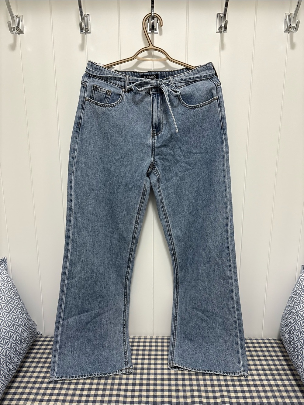 Buffalo David Britton Wide Leg Belted Jeans NWT